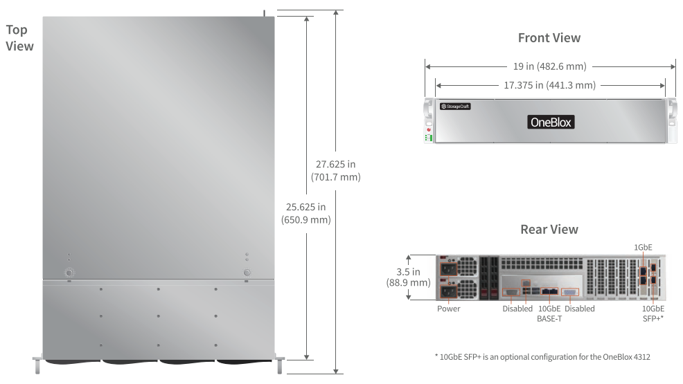 OneBlox 4312 Dimensions