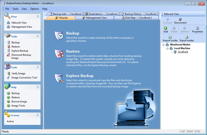 shadowprotect desktop 4.1.5 screenshot